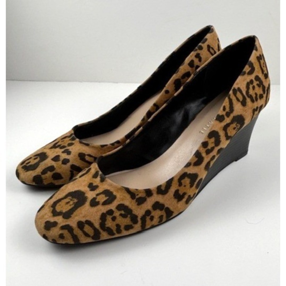 Kelly & Katie Leopard‎ Print Laurene Wedge Shoes Playful Heels Womens 10M